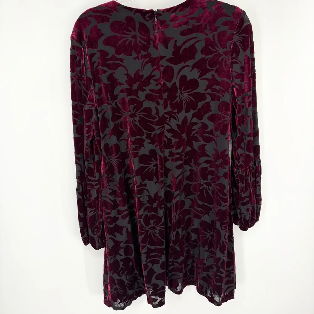 Taylor Velvet Burnout Floral Flocked Shift Dress Size 14 Whimsigoth Fairy Grunge